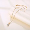 Gold Plated Necklace,Solitaire Adjustable Gold Pendant Necklace,Classic Gold Necklaces with