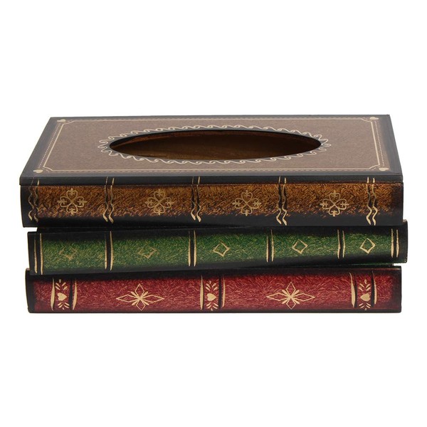 Crafted Retro Wooden Rectangular Paper Cover Case Tissue Box Dispenser