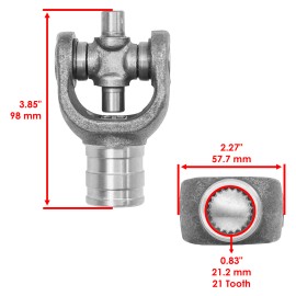 Caltric Rear Drive Shaft Yoke W/U-Joint for Yamaha Kodiak 450 4X4 YFM450 2003-2004