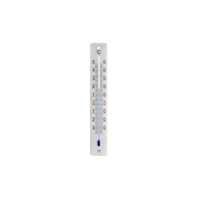TFA Dostmann Analogue Indoor/Outdoor Thermometer Brushed Stainless Steel L45 x
