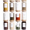 12 Pcs Glass Spice Jars With Bamboo Airtight Lids, 10oz