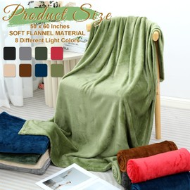 8 Pcs Flannel Fleece Throw Blanket Bulk 50 x 60 in Soft Fleece Throw Blankets Coral Bed Sofa Bulk Color Winter Warm Pet Blanket for Home Office Wedding Season Gift Homeless Donation (Dark Colors)