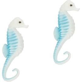 2 Pack Plastic Sealife Seahorse Decoration Nautical Restaurant Tiki Bar Decor