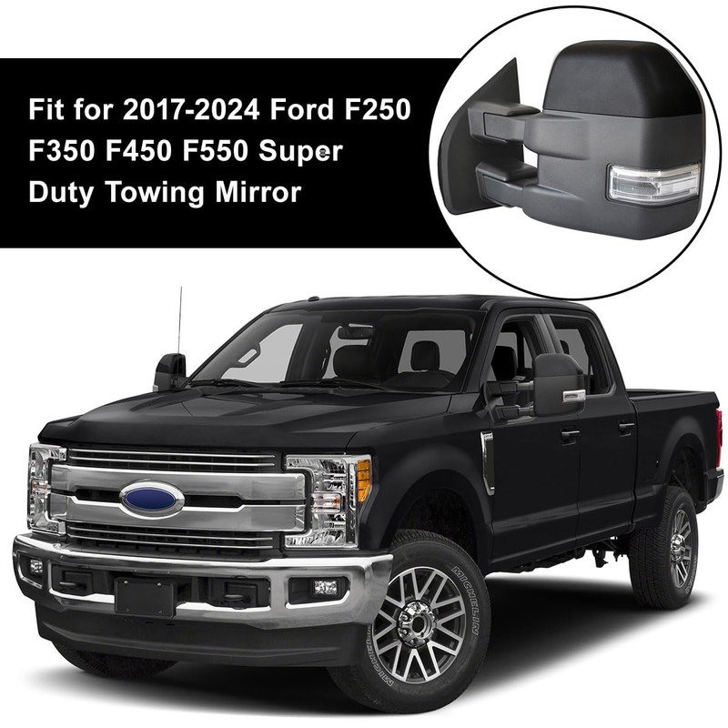 Towing Mirror Cover Cap Replace for 2017-2024 Ford F250 F350