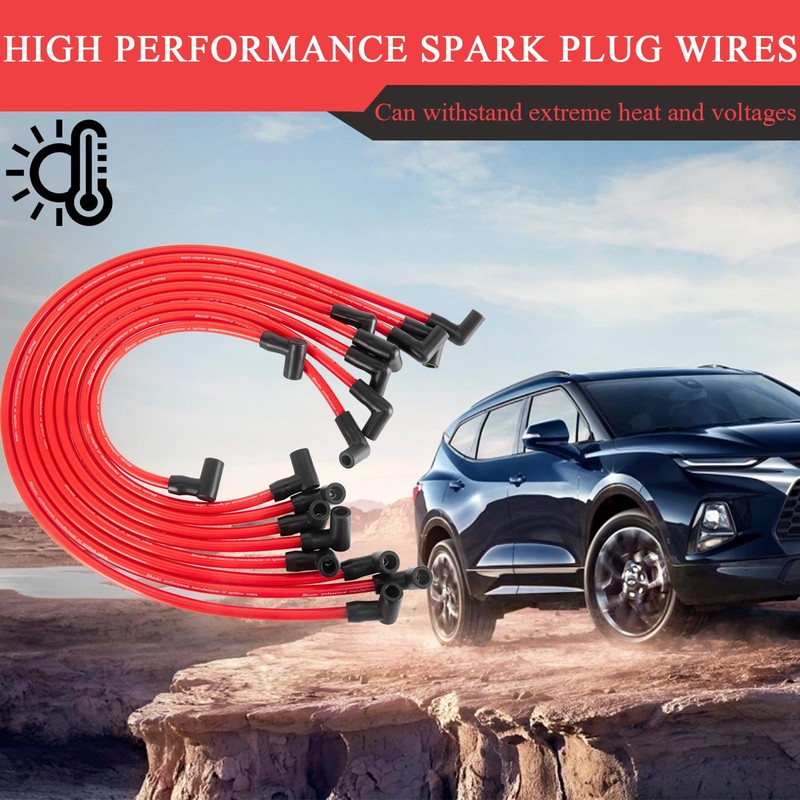 HOOTO High Performance 10.5mm Spark Plug Wires Set Fit for