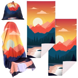 Tranqun 2 Pack Car Seat Towel Covers with Storage Bag Seat Post Workout Sweat Washable Cover Non Slip Car Towel for Dog Pet Workout Outdoor Sport Activities(Sedona)