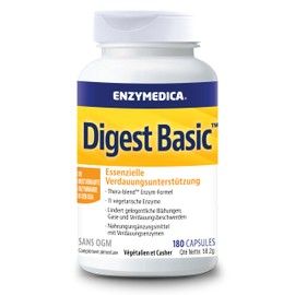 Enzymedica Enzymedica Digest Basic, Enzymformel, reduziert Bl?hungen und V?llegefhl, verbessert die N?hrstoffaufnahme und Energie, glutenfrei, milchfrei, 180 Kapseln