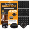Adhesive Rubber Feet 122PCS - Black Bumpers Self-Stick Small Sticky