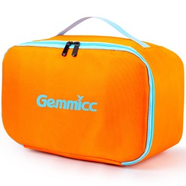 Gemmicc Toy Carry Case,Magnetic Tiles Storage Bag, Water Resistant Oxford Cloth Organizer, Box Storage Bin for Playroom, Classroom,Home Organization(Orange)