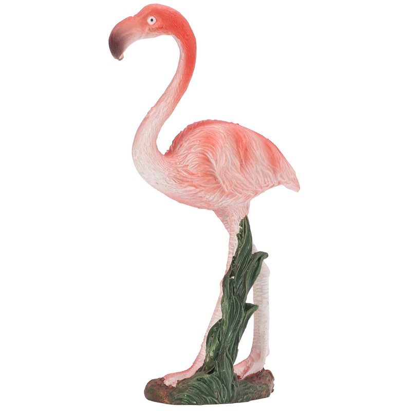 Flamingo Statue Resin Materials Vivid Real Pink Flamingo Ornament for