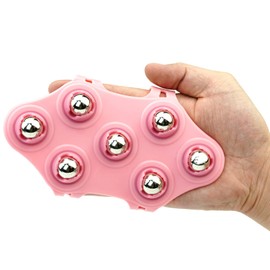 CICIFAUS Massage Ball Roller, Hand Held Massager, Trigger Point Ball, Back & Foot Massager - Pink