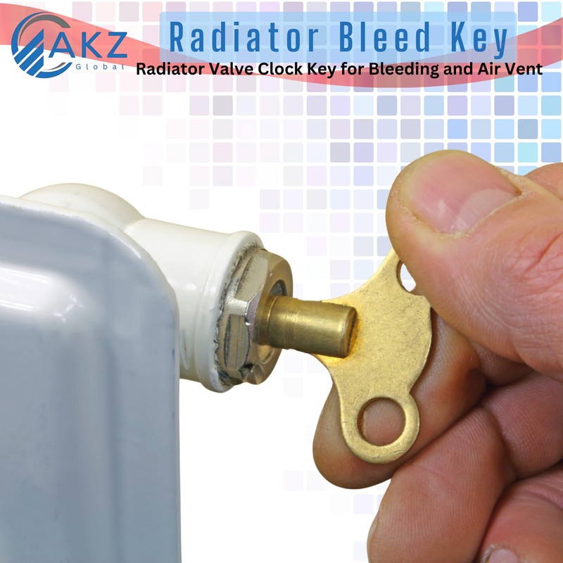 Brass Radiator Key for Bleeding with Lobster Clasps Keyring –