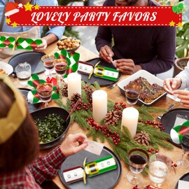 10PACK Christmas Party Favor 10‘’ No-Snap Table Favors with Prize Joke Gifts for Adults Kids Party Supplies Dinner Decorations British English Holiday Games Green