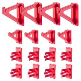 KADAX Hook for Tool Wall, Perforated Wall Hooks Made of PP Plastic, Tool Hook Set, Tool Holder, Tool Holder, Garage, Kitchen, Workshop (20-Piece Set)