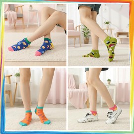 Utensilsto 9 paia di calzini colorati da donna 39-42 cotone calzini divertenti con motivi di frutta estivi, giallo., Taglia unica
