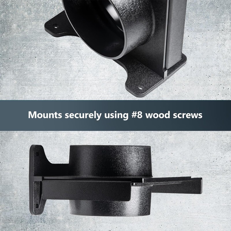POWERTEC 70357 4 Inch Wall Mounting Blast Gate with Bracket