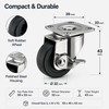 Swivel Chair Caster with Brake for Mobile Furniture - Durable