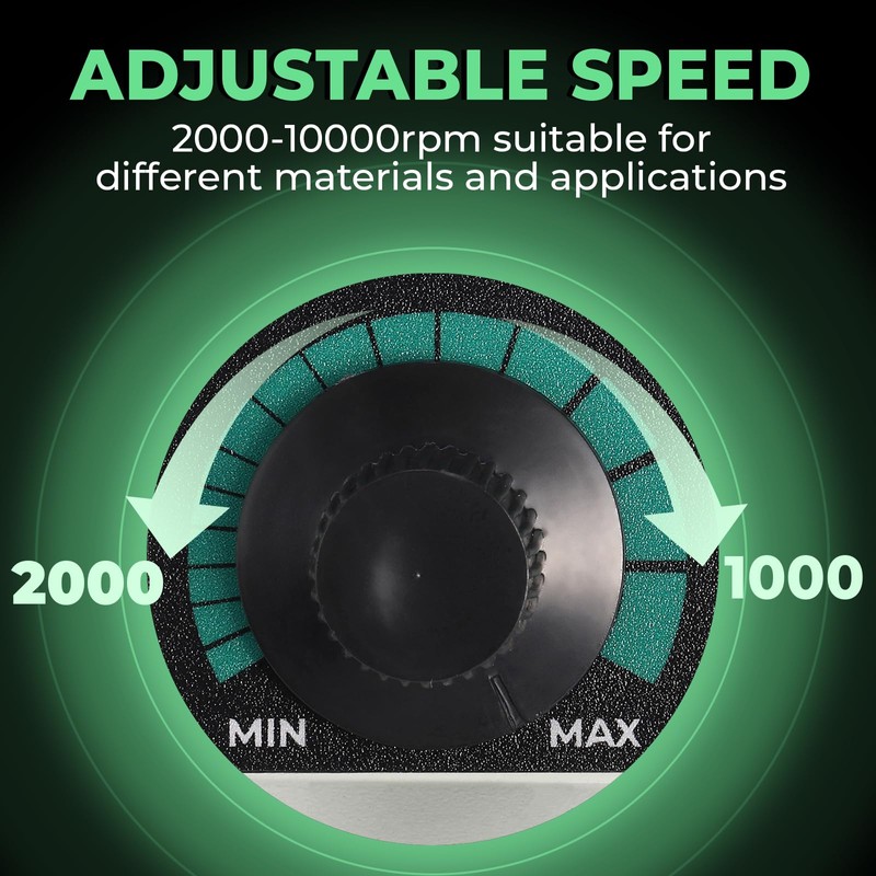 Flyrivergo Bench Buffer Polisher with Accessories Adjustable Variable Speed Multi-Function