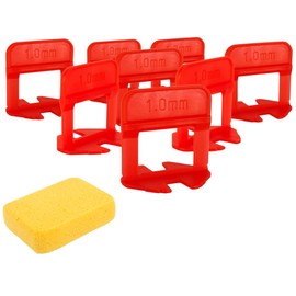 Emaistore Tile Leveling System (1/32 Inch) – 2000 Tile Spacers – Compatible with Most Wedges for Smooth, Seamless Floor & Wall Tile Installation – 1mm Ceramic & Stone Spacers