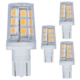Diodesy- Low Voltage Landscape Replacement LED Light Bulb T5 Wedge Base Pack of 4 2.5W (20W Equivalent) 230LM 2700K Warm White for Pathway Garden Deck Walkway Lawn Camper Trailer Boat Dome UL Listed