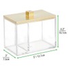 mDesign Modern Square Bathroom Vanity Countertop Storage Organizer Canister Jar