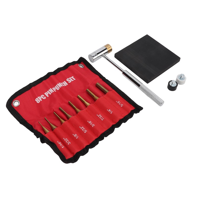 Brass Punch Set Porous Structure Detachable Ends 8 Different Sizes