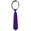 American Exchange boys Solid Zipper neckties, Purple, 14 Inch US
