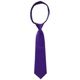American Exchange boys Solid Zipper neckties, Purple, 14 Inch US