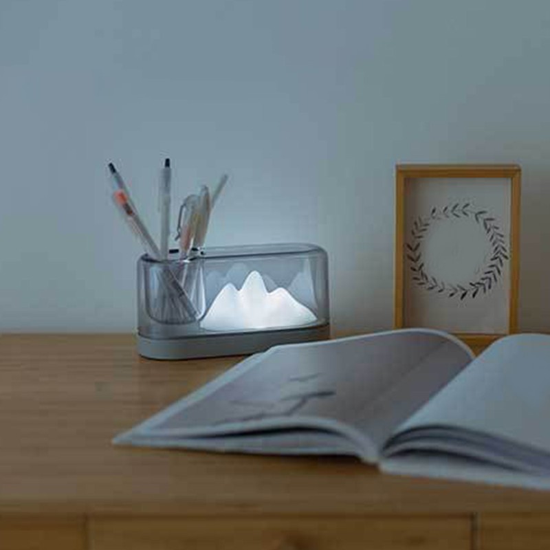 Cute Nursery Light LED Mountain Style Pen Holder 3 Color