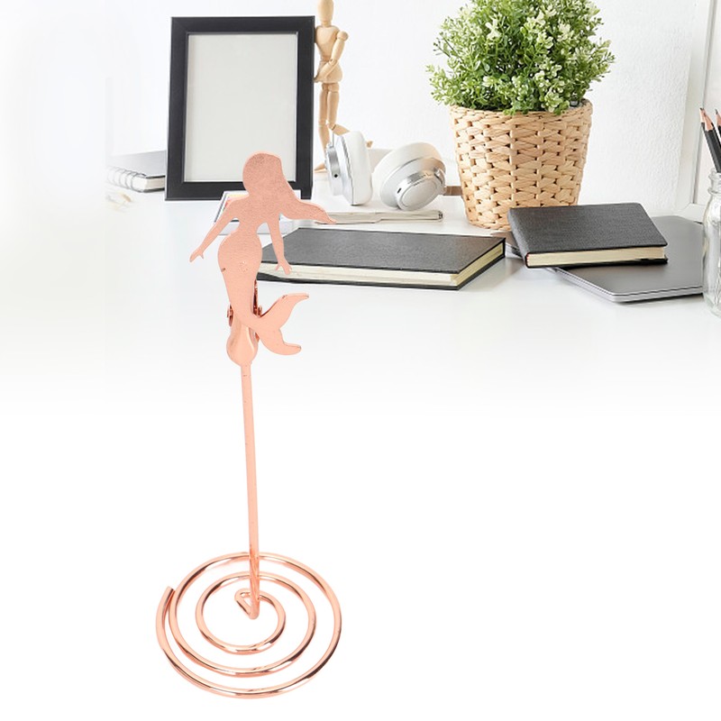 10pcs Table Number Holder Spiral Base Mermaid Shaped Wedding Table