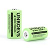 UNROEVS 2 Pack 3.7V 18350 Battery Rechargeable 1500 mAh High