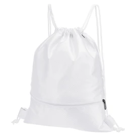 [PATIKIL] Drawstring Backpack Bag Gym Bag String Backpack with Zip Pockets for Men Women White