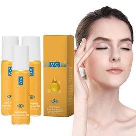 Aceite de Suero para Ojos con VC, Antienvejecimiento, Reafirmante e Iluminador, Reduce Arrugas, Líneas Finas e Hinchazón, Hidratante (3 PCS)          