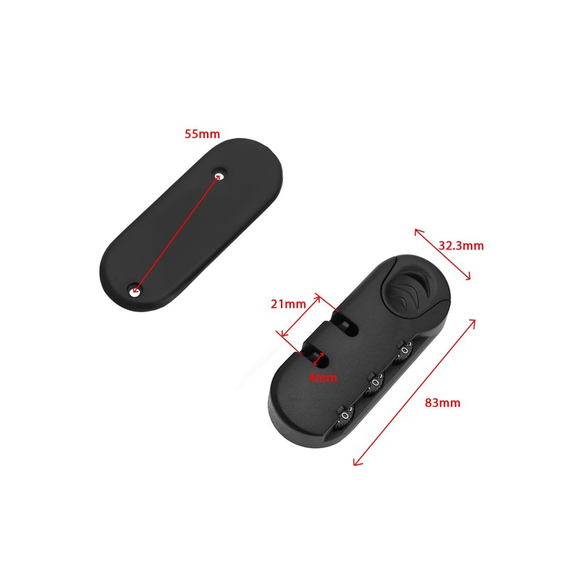 LT Easiyl 4PCS Luggage Password Lock 3 Digits Password Code