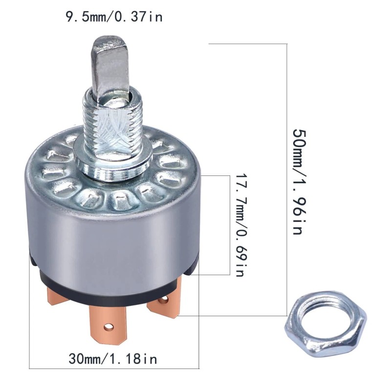 Taiss Rotary Switch 4 Position 3 Speed Fan 12A 250V/16A