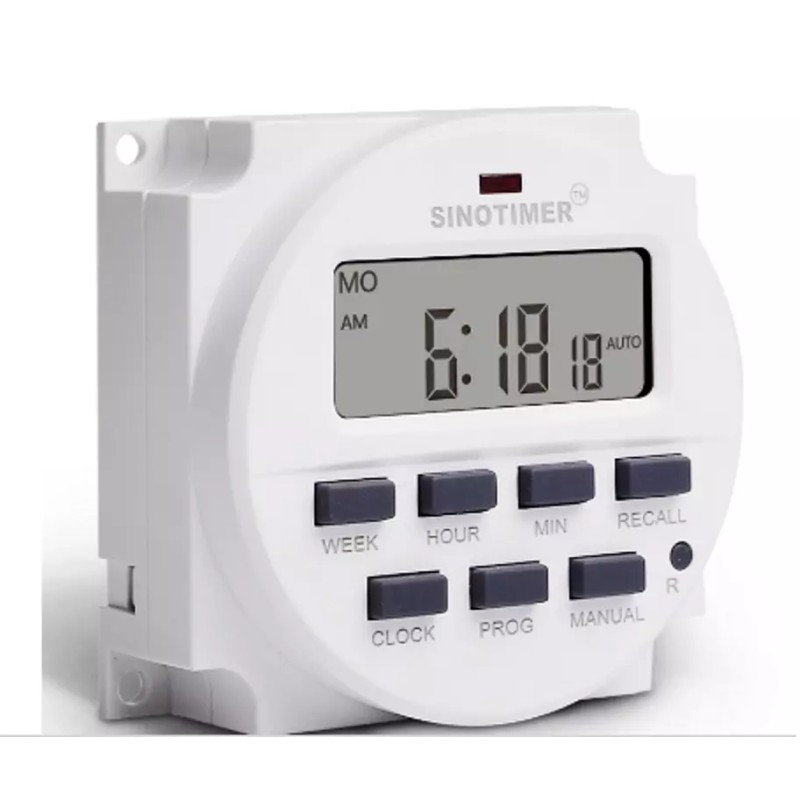 SINOTIMER 12V DC SINOTIMER DISPLAY TM618H-4 LCD Digital Timer Programmable
