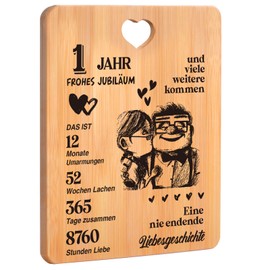 1st Wedding Anniversary Gift, 1st Wedding Anniversary Gift - Bamboo Cutting Board Gifts, Happy 1st Anniversary Gift for Wife Man Couples, 1 Wedding Anniversary Gifts