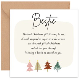 Felbridge Studio - Best Friend Christmas Card - Special Friend Christmas card - Friendship Xmas Cards - Cute Gifts for Friends BFF - 14cm