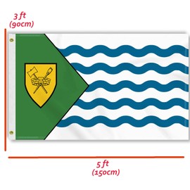 3×5 FT Canada Vancouver Flag, Large 100D Canadian BC City Outdoor Banner,Doube Side Printing Decor For Patio Garden With Brass Gromment