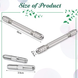 Double Ended Pin Vise DIY Hand Drill Pin Vise Resin Drill Wire Twisting Tools with Copper Collet Copper Drill Jewelry Making Tools for DIY Hairpin Keychain Bracelets Necklace (8 Pieces)