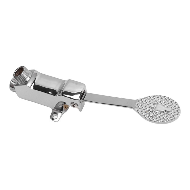 Faucet Foot Pedal Valve Silver Stainless Steel Water Saving Floor