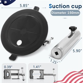 Plakia Flag Suction Cup Mount, Vacuum-Type Flag Suction Cup, No Drill Flagpole Holder Bracket, Suitable for Various Outdoor Vehicles Such as Truck, ATV, SUV, Jeep Wrangler, Quad (Max Load 360 lbs)