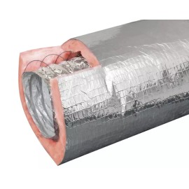 Thermaflex 4-in x 25-Ft Insulated Flexible Round Flex Duct Tube R8 Heating/AC Vent Venting