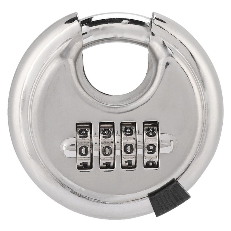 Stainless Steel Password Round Padlock Key 70mm thickened 9, 5mm