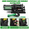 Zostera 2000lb ATV Winch Electric 12V,with Synthetic Rope, RV Waterproof