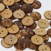 100pcs Natural Coconut Shell Buttons Sewing Buttons 2 Hole Big