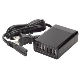 6 – Port USB Wall Charger Power Strip for MobileVision Charging Stations 2.4A Each Port/Total 8 Amp for Charging Cell Phones & Tablets