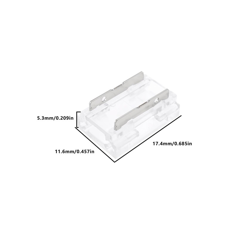 VGOL 20Pcs 2-pin COB LED Connectors for 10mm-9 in 1