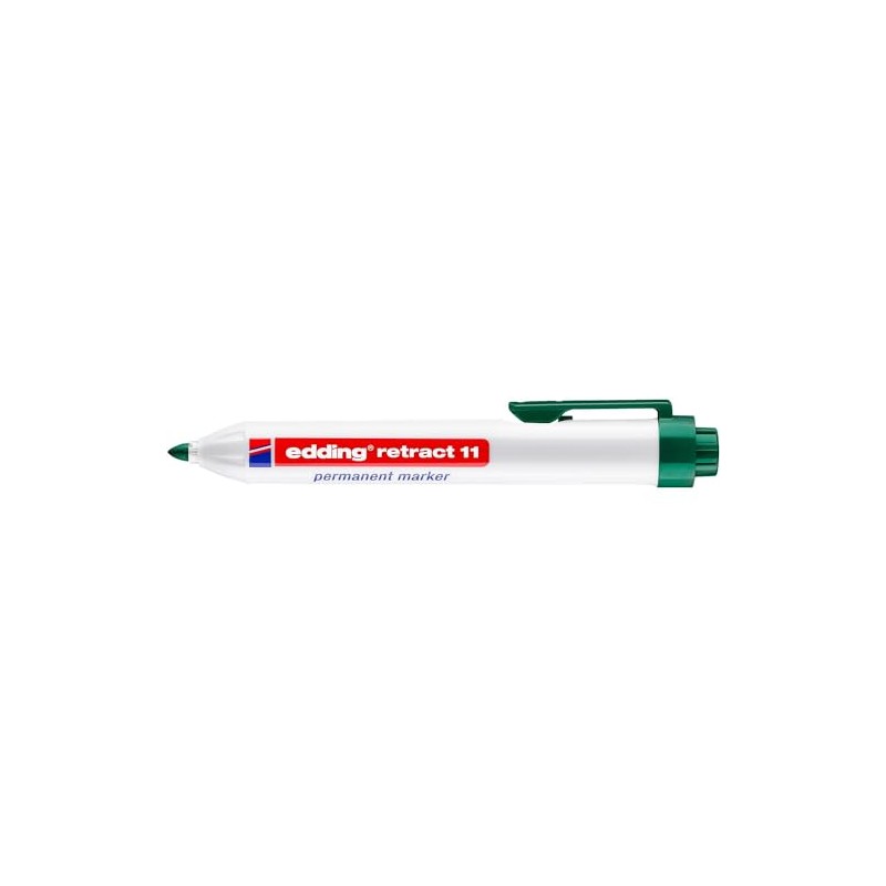 Edding Permanent retract 11 markers green 1.5-3 mm, pack of