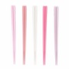 5 Pairs Fiberglass Reusable Chopsticks, Non-Slip, 5 Pairs Set (Pink)